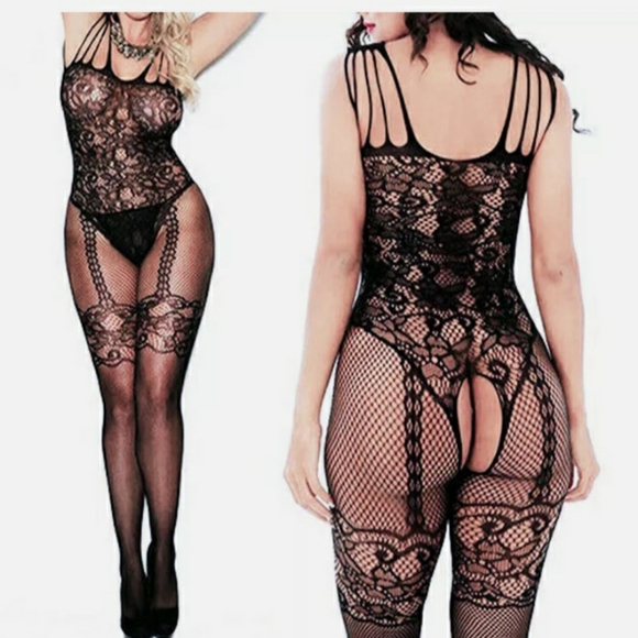 Other - NWT Sexy Black Sz. S fishnet bodystocking